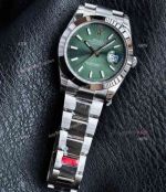 Rolex Datejust Green Face Cal.3235 Movement 41mm SS Oyster Band Watch